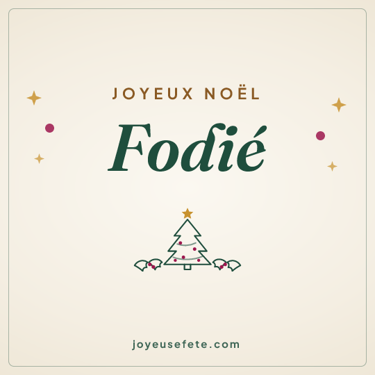 Image carrée « Joyeux Noël Fodié » pour WhatsApp