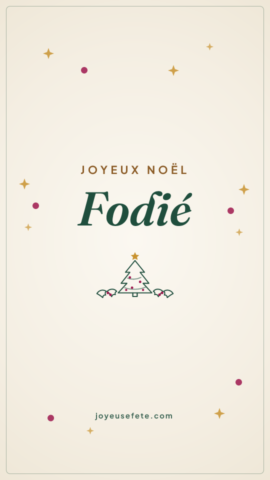 Image « Joyeux Noël Fodié » au format story