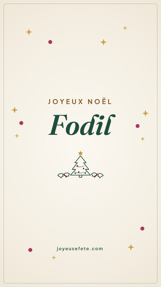 Image « Joyeux Noël Fodil » au format story