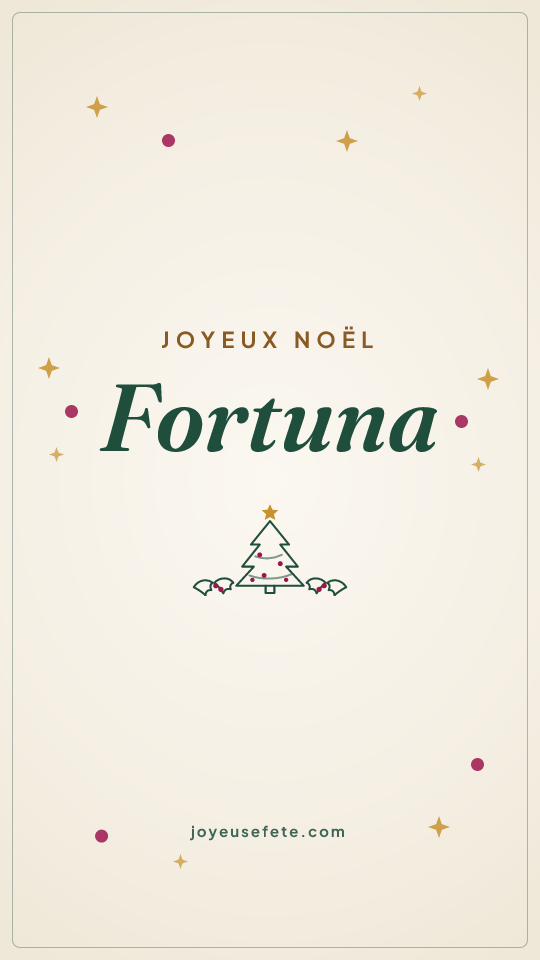 Image « Joyeux Noël Fortuna » au format story