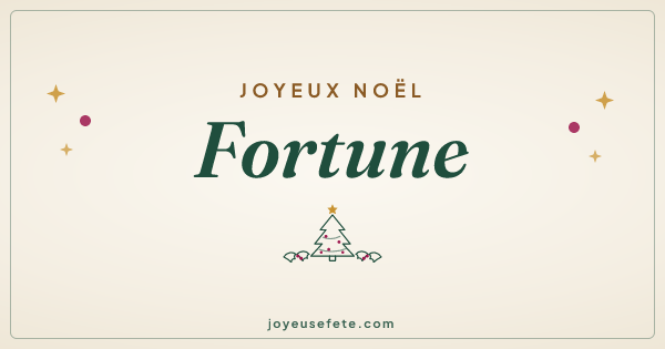 Image « Joyeux Noël Fortune » au format large