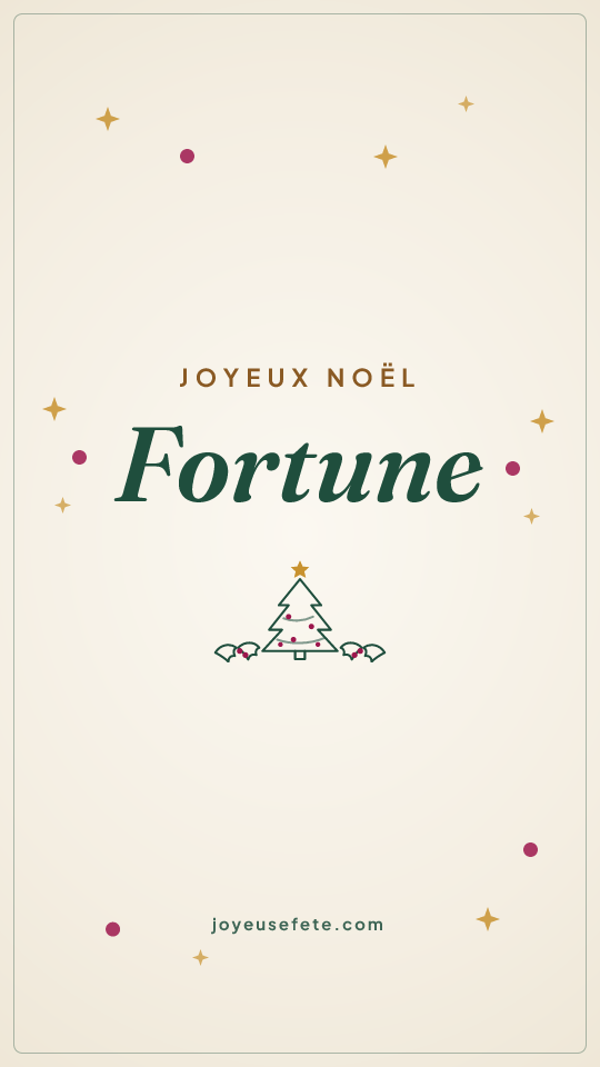 Image « Joyeux Noël Fortune » au format story