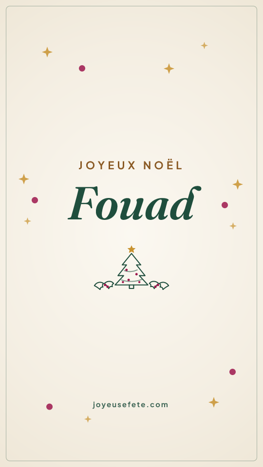 Image « Joyeux Noël Fouad » au format story