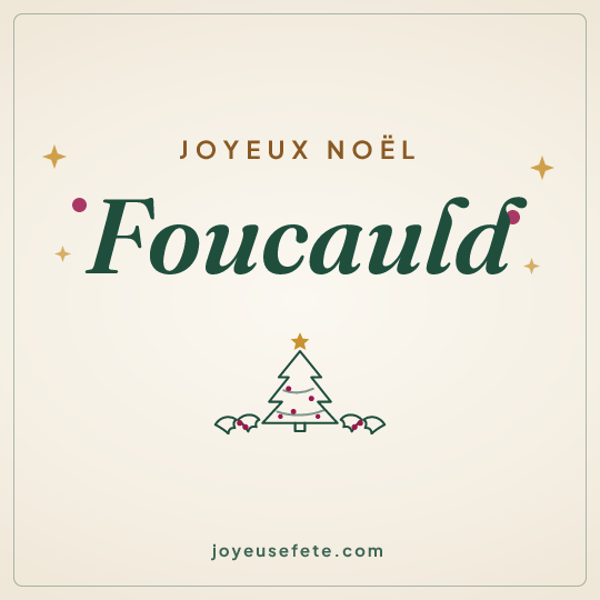Image carrée « Joyeux Noël Foucauld » pour WhatsApp
