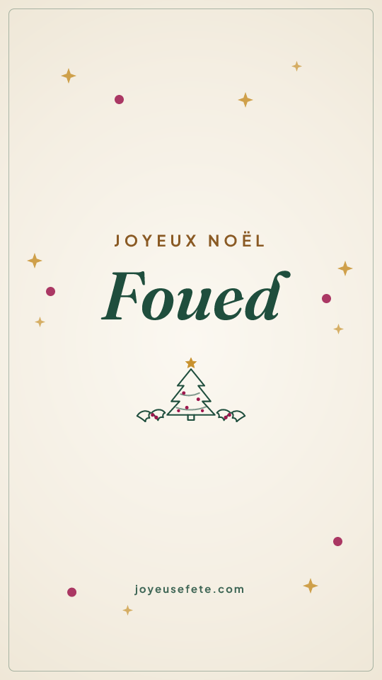 Image « Joyeux Noël Foued » au format story