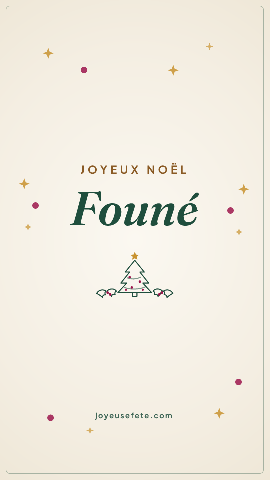 Image « Joyeux Noël Founé » au format story