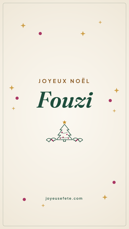 Image « Joyeux Noël Fouzi » au format story