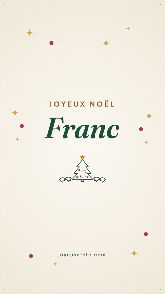 Image « Joyeux Noël Franc » au format story