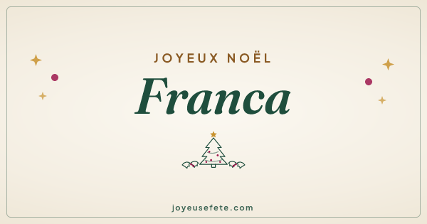 Image « Joyeux Noël Franca » au format large