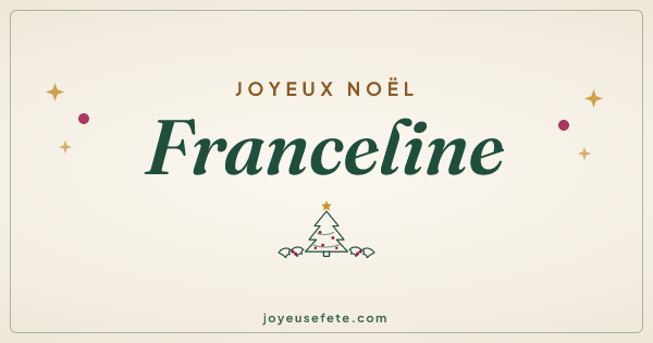 Image « Joyeux Noël Franceline » au format large
