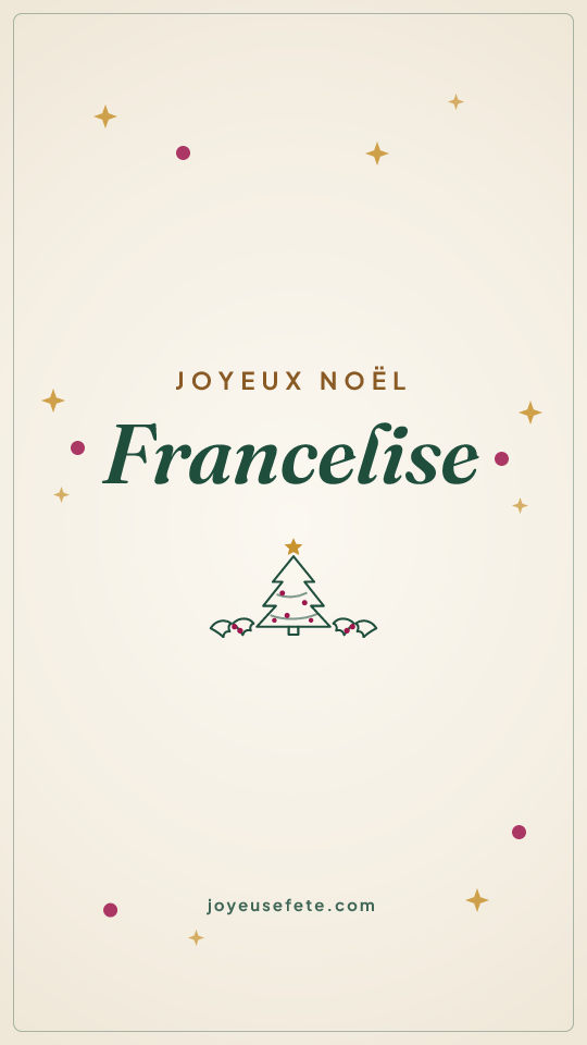 Image « Joyeux Noël Francelise » au format story