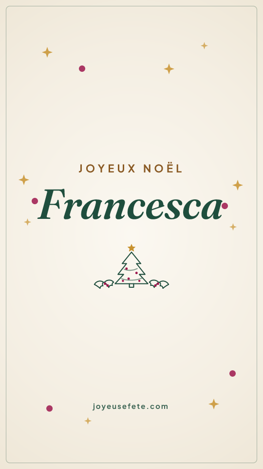 Image « Joyeux Noël Francesca » au format story