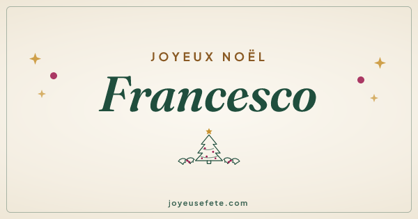 Image « Joyeux Noël Francesco » au format large