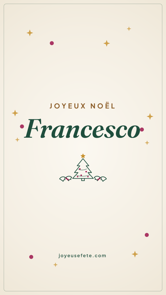 Image « Joyeux Noël Francesco » au format story