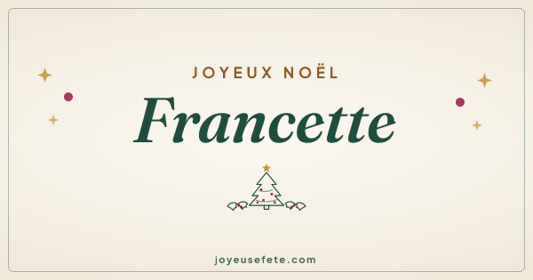 Image « Joyeux Noël Francette » au format large