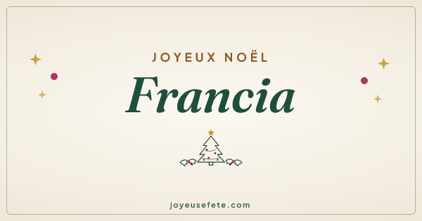 Image « Joyeux Noël Francia » au format large