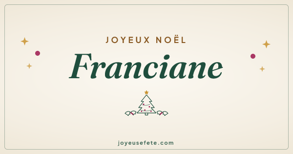 Image « Joyeux Noël Franciane » au format large