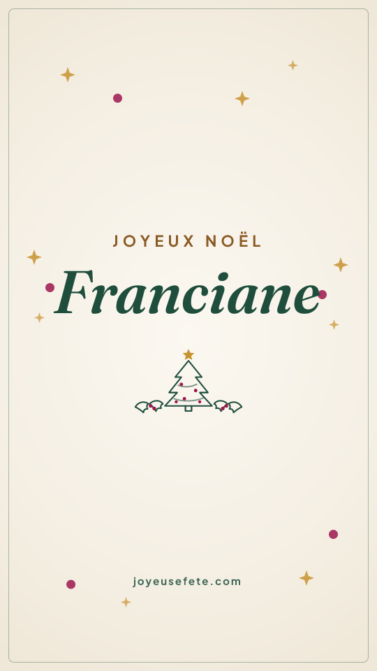 Image « Joyeux Noël Franciane » au format story