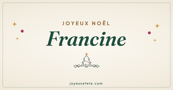 Image « Joyeux Noël Francine » au format large