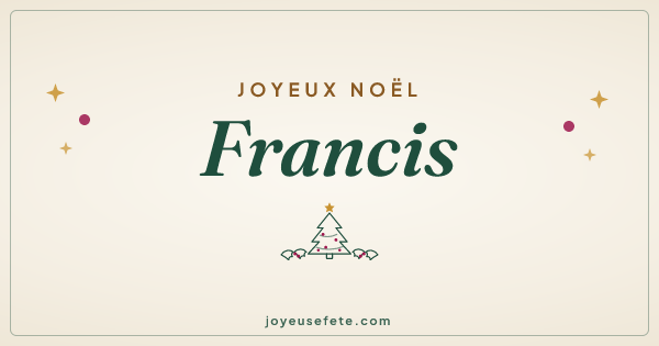 Image « Joyeux Noël Francis » au format large