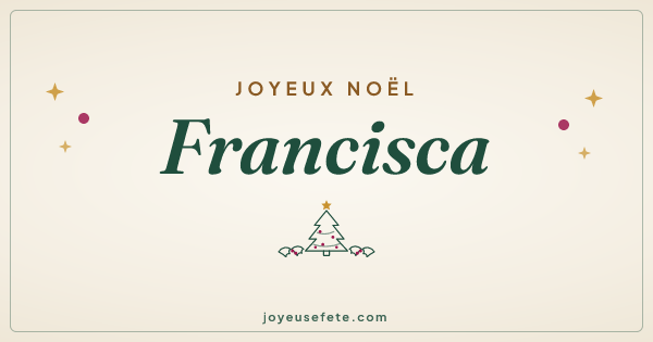 Image « Joyeux Noël Francisca » au format large