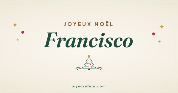 Image « Joyeux Noël Francisco » au format large