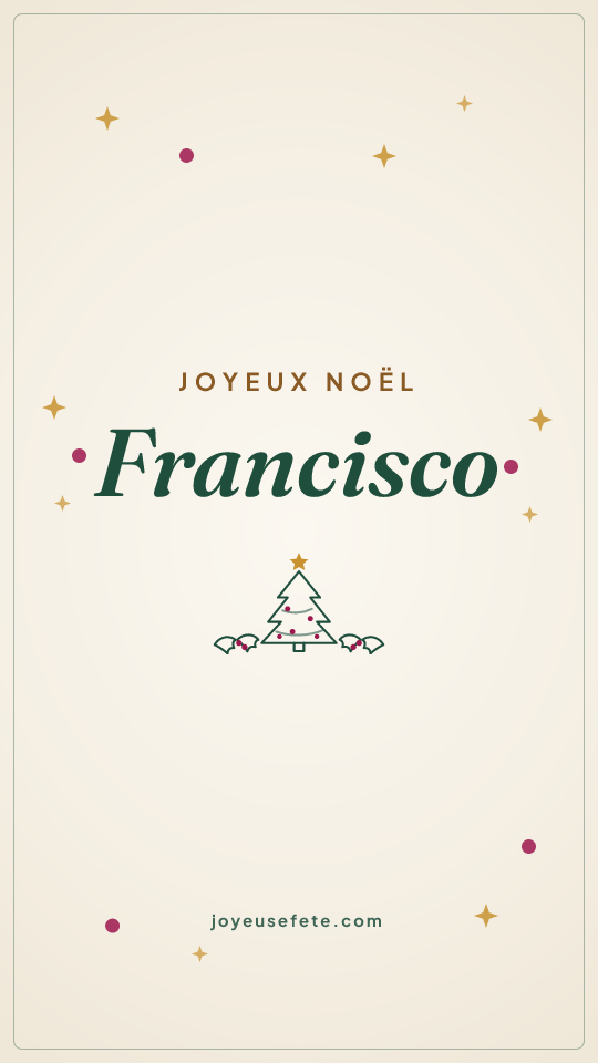 Image « Joyeux Noël Francisco » au format story
