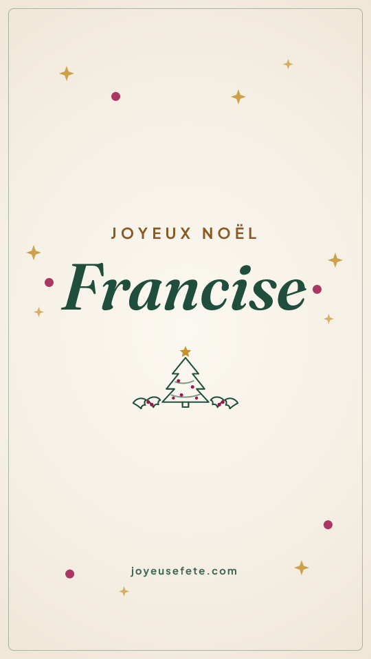 Image « Joyeux Noël Francise » au format story