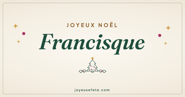 Image « Joyeux Noël Francisque » au format large