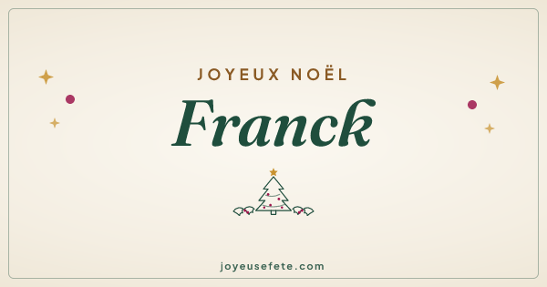 Image « Joyeux Noël Franck » au format large
