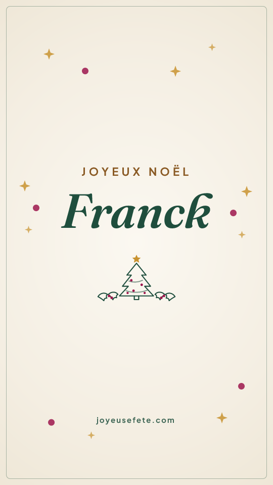 Image « Joyeux Noël Franck » au format story