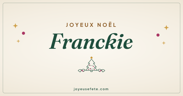 Image « Joyeux Noël Franckie » au format large