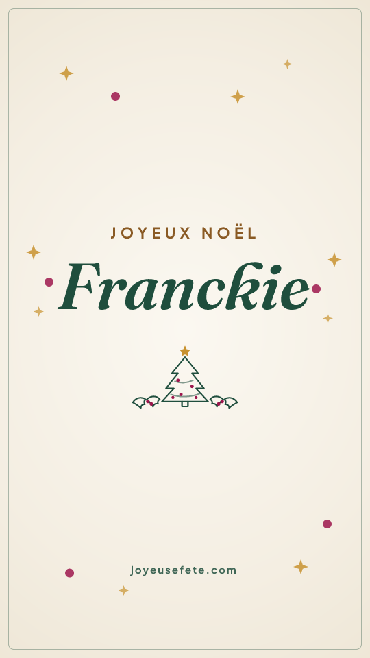 Image « Joyeux Noël Franckie » au format story
