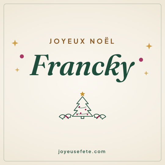 Image carrée « Joyeux Noël Francky » pour WhatsApp