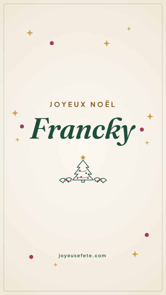 Image « Joyeux Noël Francky » au format story