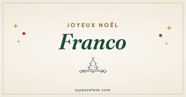 Image « Joyeux Noël Franco » au format large
