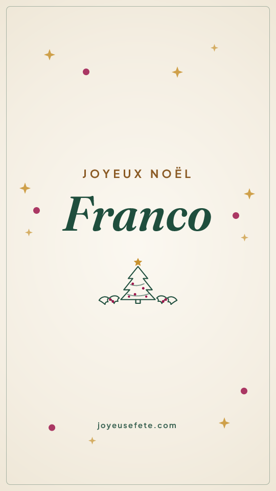 Image « Joyeux Noël Franco » au format story