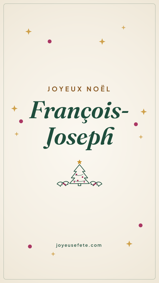 Image « Joyeux Noël François-Joseph » au format story