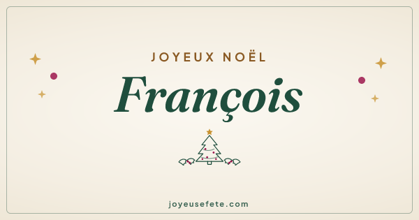 Image « Joyeux Noël François » au format large