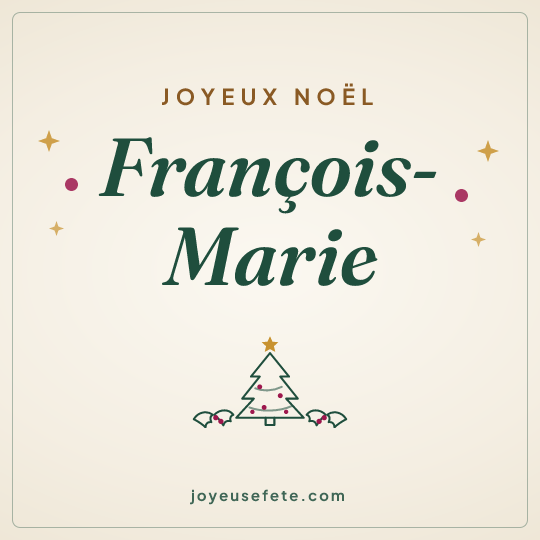 Image carrée « Joyeux Noël François-Marie » pour WhatsApp