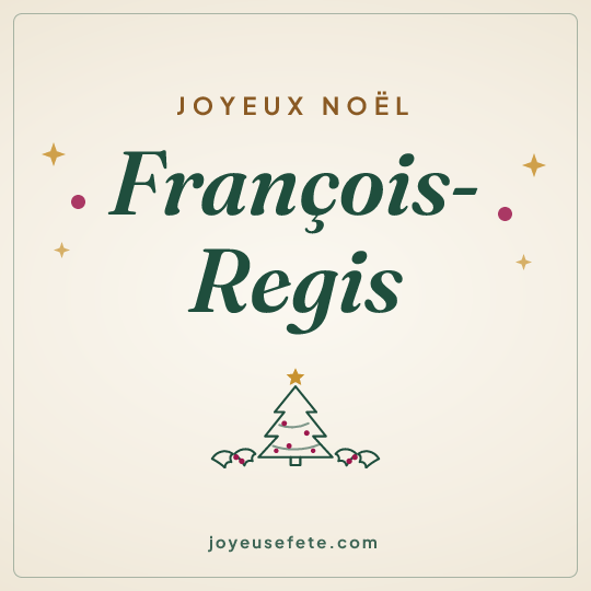 Image carrée « Joyeux Noël François-Regis » pour WhatsApp