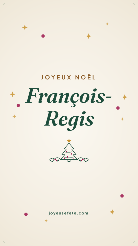 Image « Joyeux Noël François-Regis » au format story