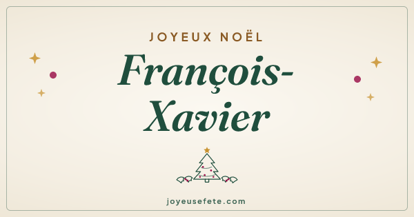 Image « Joyeux Noël François-Xavier » au format large
