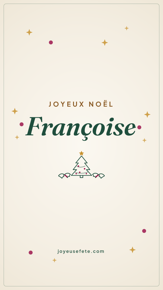 Image « Joyeux Noël Françoise » au format story