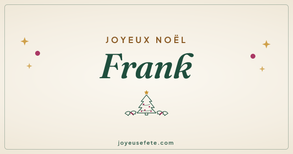 Image « Joyeux Noël Frank » au format large