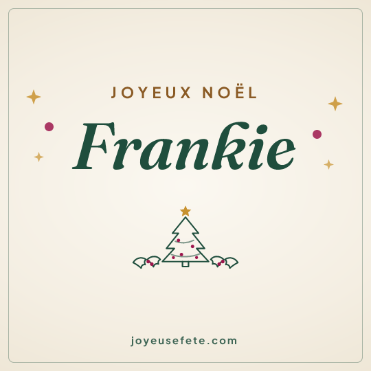 Image carrée « Joyeux Noël Frankie » pour WhatsApp
