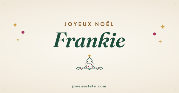 Image « Joyeux Noël Frankie » au format large