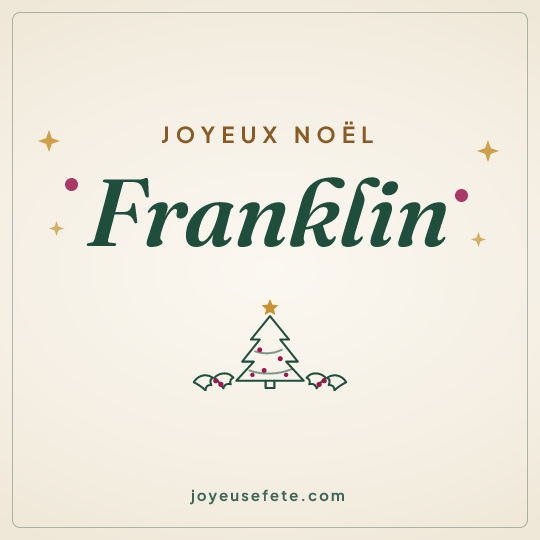 Image carrée « Joyeux Noël Franklin » pour WhatsApp