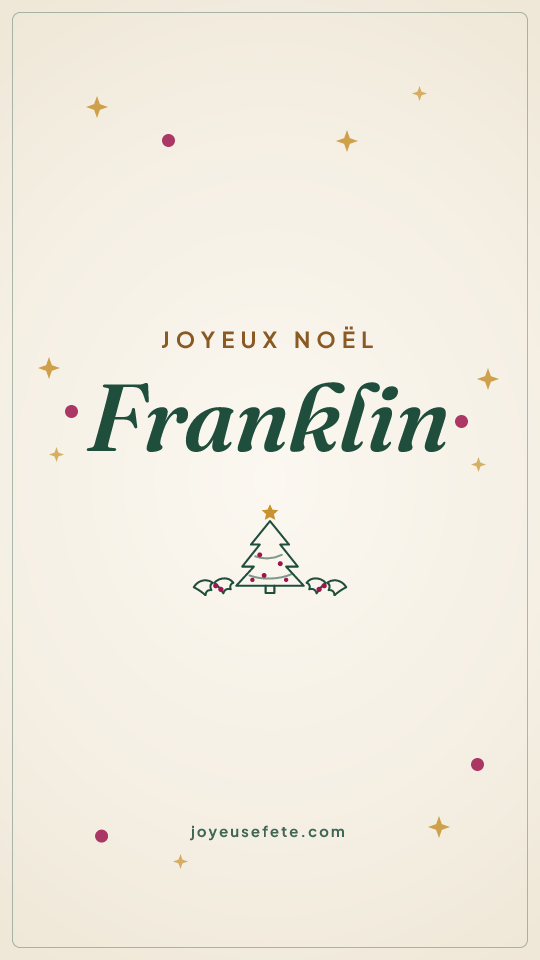 Image « Joyeux Noël Franklin » au format story