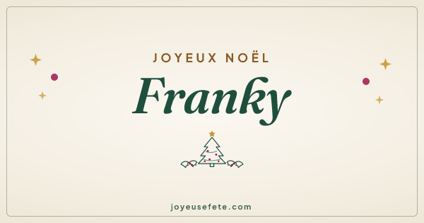Image « Joyeux Noël Franky » au format large